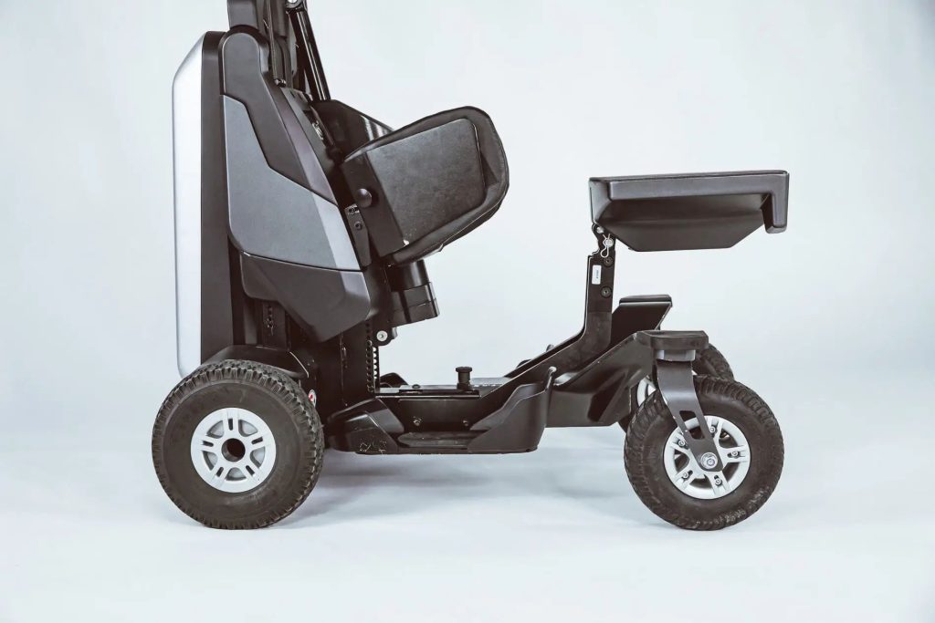 Matia Mobility M1 Foldaway Seat attached to a Tek RMD M1 mobility device